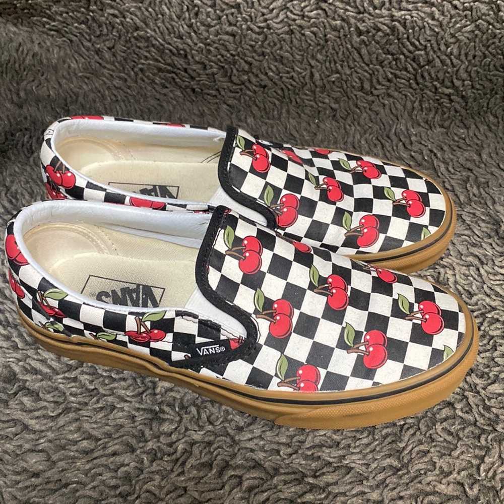 Cherry checkered Vans